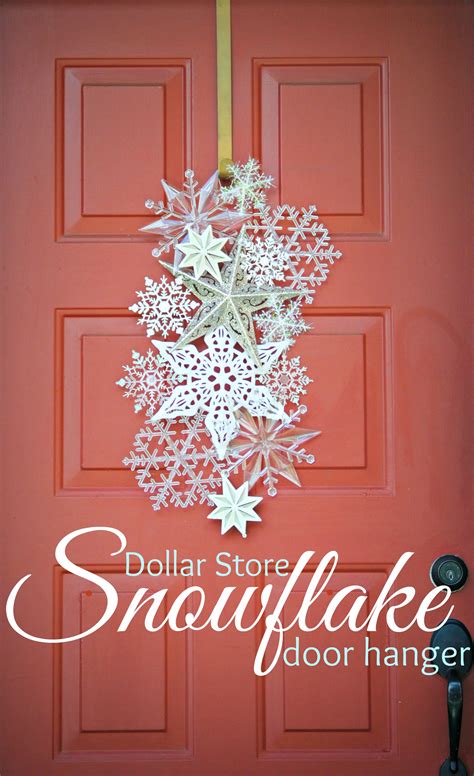 Dollar Store Snowflake Door Hanger