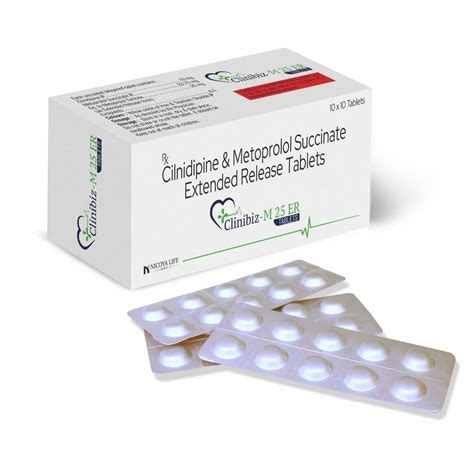 Cilnidipine Mg Metoprolol Succinate Mg Extended Release Tablets