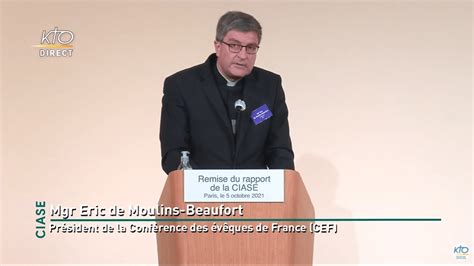 Allocution de Mgr Éric de Moulins Beaufort Président de la Conférence