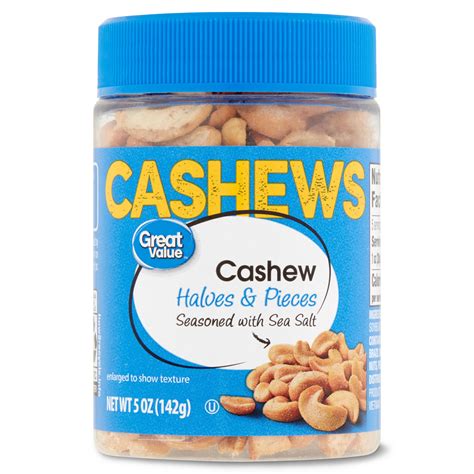 Great Value Cashew Halves And Pieces Oz Walmart