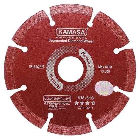 Disco Diamantado Segmentado 4 1 2 115 Mm Para Concreto Kamasa KM516