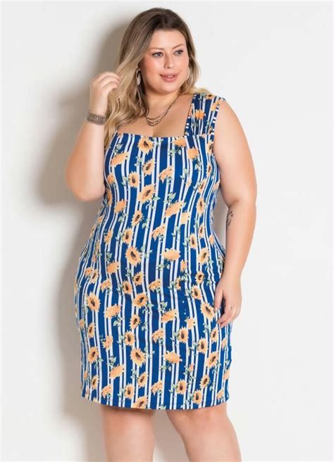 Marguerite Vestido Decote Quadrado Plus Size Floral Vestido Decote