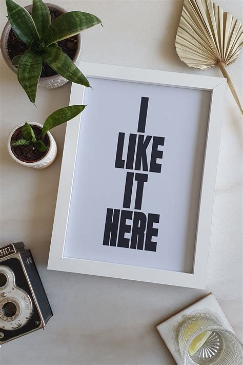 I Like It Here Home Prints Wall Print Hallway Signs Retro Etsy