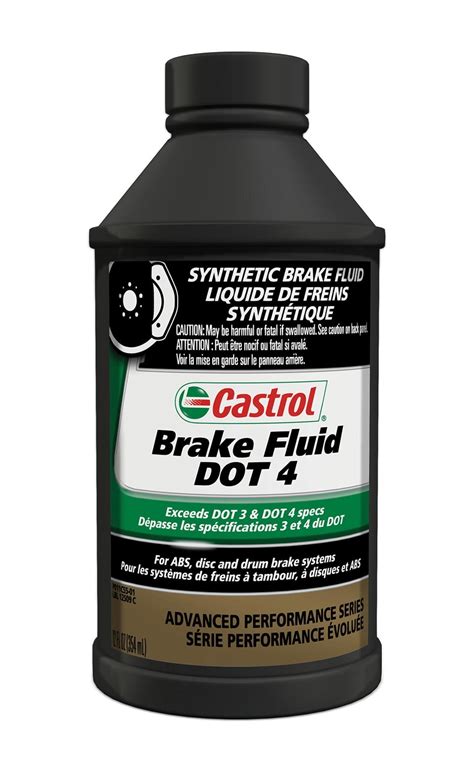 Castrol DOT 4 Advance Performance Series Full Synthetic Brake Fluid, 12 ...
