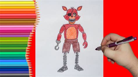 How to draw Toy Foxy, FNaF, Как нарисовать Той Фокси, ФНаФ - YouTube