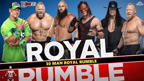 Wwe 2k22 30 Man Royal Rumble Match Wwe 2k22 Royal Rumble Gameplay Youtube