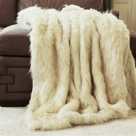 Best Home Fashion Long Hair Faux Fur Throw Blanket