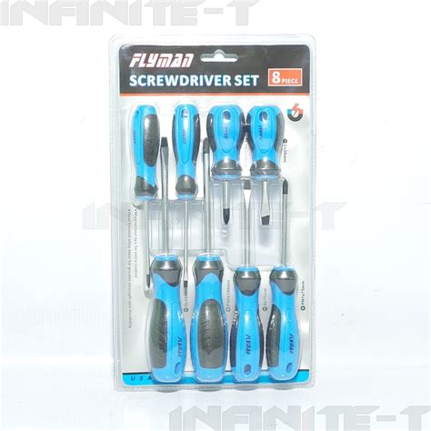 Flyman 8 Pcs Screwdriver Set Phillips Flat Shopee Philippines