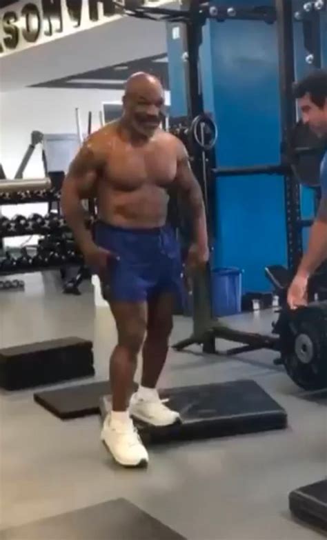 Mike Tyson Displays Shredded Physique In Gym Workout With Mma Legend Vitor Belfort Daily Star