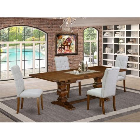 Lark Manor Privett Removable Leaf Solid Wood Dining Set Wayfair