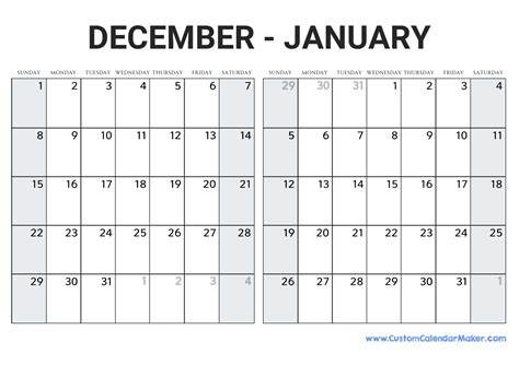 December 2024 January 2024 Calendar Good Calendar Idea