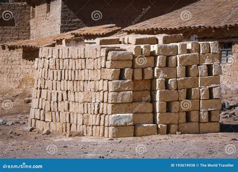 Adobe Bricks for Construction Stock Photo - Image of clay, drying ...