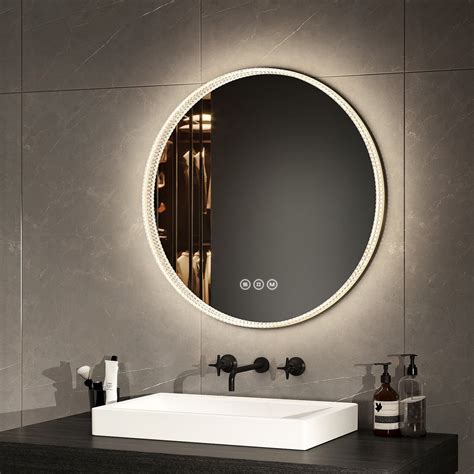 EMKE Miroir De Salle De Bain Ovale LED Miroir Lumineux De Salle De Bain