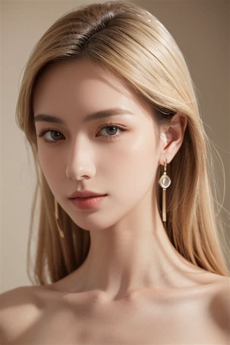 Earrings Blonde Hair Full Body AI Gay Porn