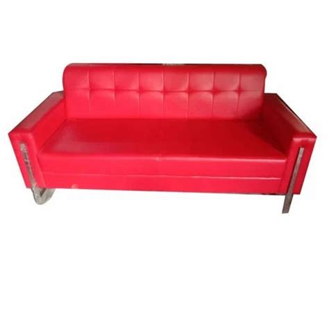 3 Seater Neon Red Vegas Engineered Wood Office Sofa Shape Rectangle