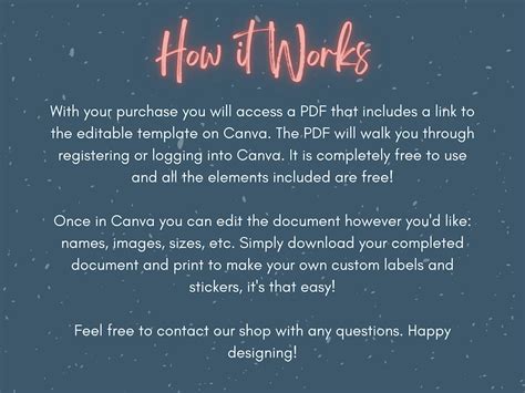 Customizable Avery Label Template 6450 And 94500 Happy Etsy