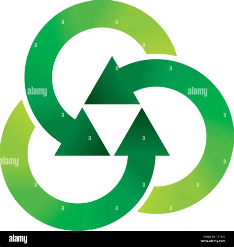 Vector Illustration Recycle Symbol With Three Arrows In Triangular