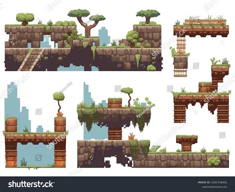 2d Vector Illustration Pixel Art Game เวกเตอร์สต็อก ปลอดค่าลิขสิทธิ์