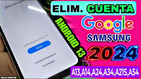 COMO QUITAR CUENTA GOOGLE SAMSUNG 2024 FRP Samsung Galaxy Android 13