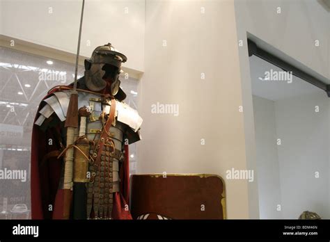Ancient Roman Army Uniform At Exhibition Stock Photo Alamy