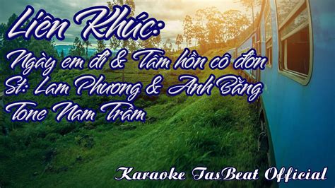 Karaoke Liên Khúc Ngày Em Đi Tâm Hồn Cô Đơn Tone Nam Trầm TAS BEAT