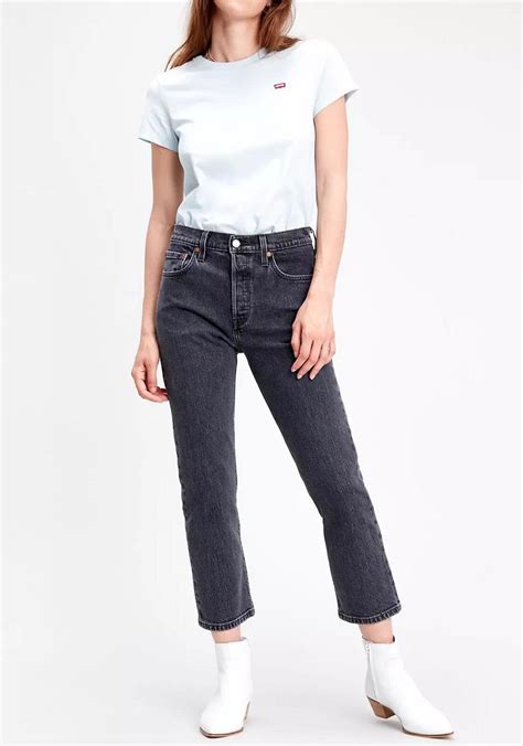 Levis® 501® Crop Straight Leg Jeans Cabo Fade Black Mcelhinneys