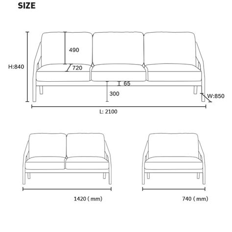 Standard Sofa Sizes In Mm Baci Living Room