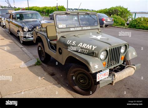 Us Army Military Police Jeep Eam 41737 Parked On Seafront At Orient