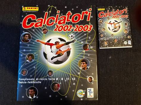 PANINI SET COMPLETO Calciatori 2002 2003 Vuoto Album Vide Mint