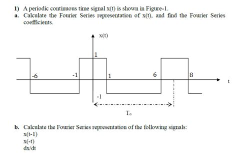 Solved A Periodic Continuous Time Signal X T Is Shown I