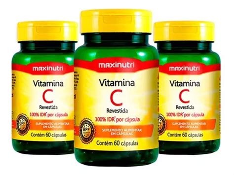 Kit 30 Vitaminas C Revestida 100 Idr 60 cápsulas Maxinutri MercadoLibre