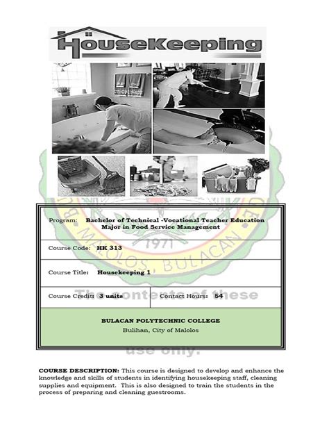 The Definition and Classification of Housekeeping and the ...