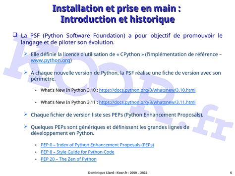 Le Langage Python Installation Et Prise En Main Introduction Et