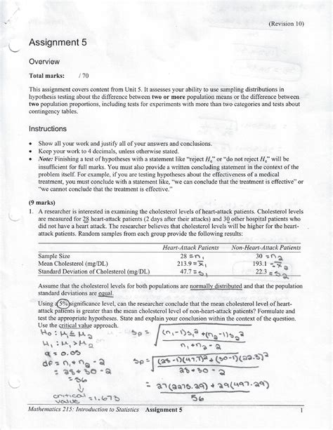 Assignment 5 Math 215 Studocu