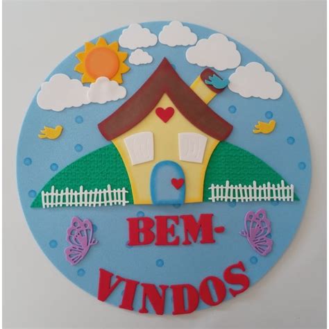 Placa De Porta Em Eva Bem Vindos Shopee Brasil