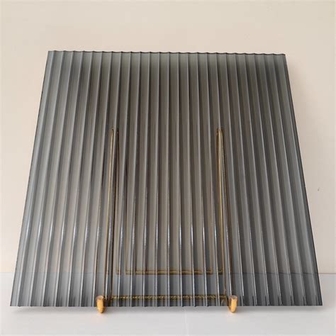 5mm Dark Grey Moru Flutelite Reeded Patterned Rolled Embossed Glass 2100x2440mm 2000x2440mm