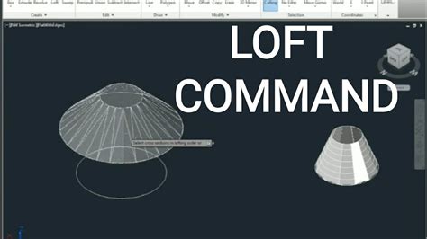 How To Use Loft Command In Cad 3D Cad Tutorials YouTube