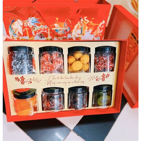 Set 8 Vị Hộp Mứt ô Mai Quà Tặng Tết Đoàn Viên Sang Trọng Shopee