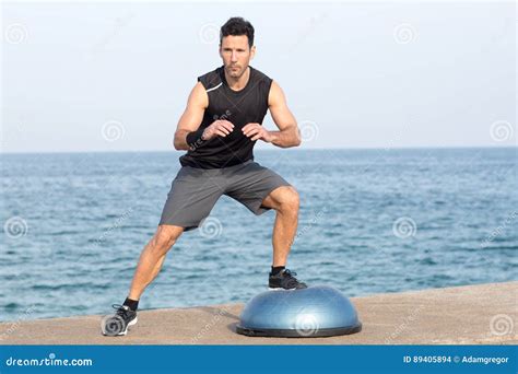 Crossfit On Platform Stock Photo Image Of Action Side 89405894