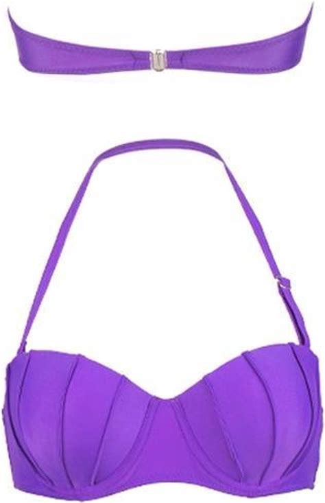 Mermaid Zeemeermin Paarse Bikini Top Maat L Schelpen Paars