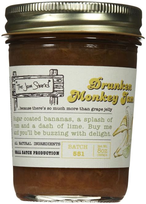 Drunken monkey jam soap.com | Monkey jam, Jam, Happy foods