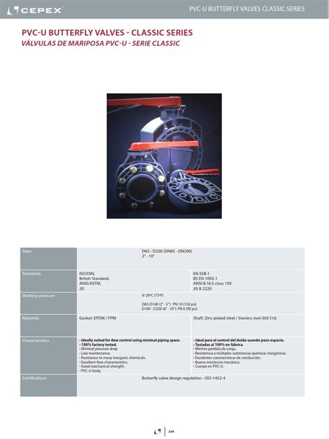 3 Cepex Butterfly Valves Classic Pdf Ingeniería Mecánica Mecanica