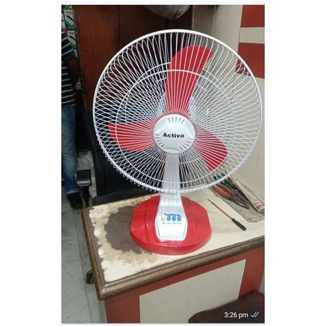 JM Gold White Red Activa Electric Table Fan 16 Inch 400 Mm At Rs 695