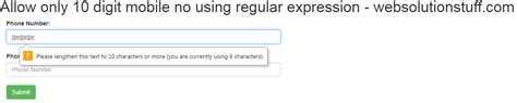 How To Validate Digit Mobile Number Using Regular Expression