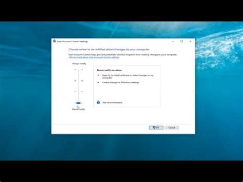 How To Turn Off User Account Control Uac In Windows Youtube
