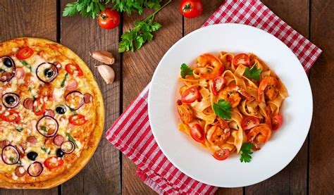 Italian Food Pizza And Pasta