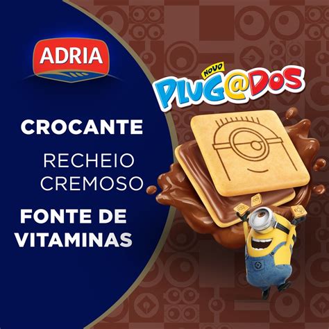 Biscoito Leite Recheio Chocolate Suíço Meu Malvado Favorito Adria