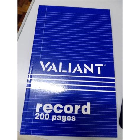 Valiant Record Logbook Pages Shopee Philippines