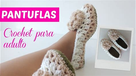 How To Knit Adult Size Crochet Slippers Como Tejer Pantuflas Patr N