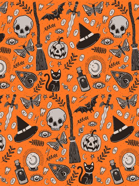 Halloween Pattern Wallpaper